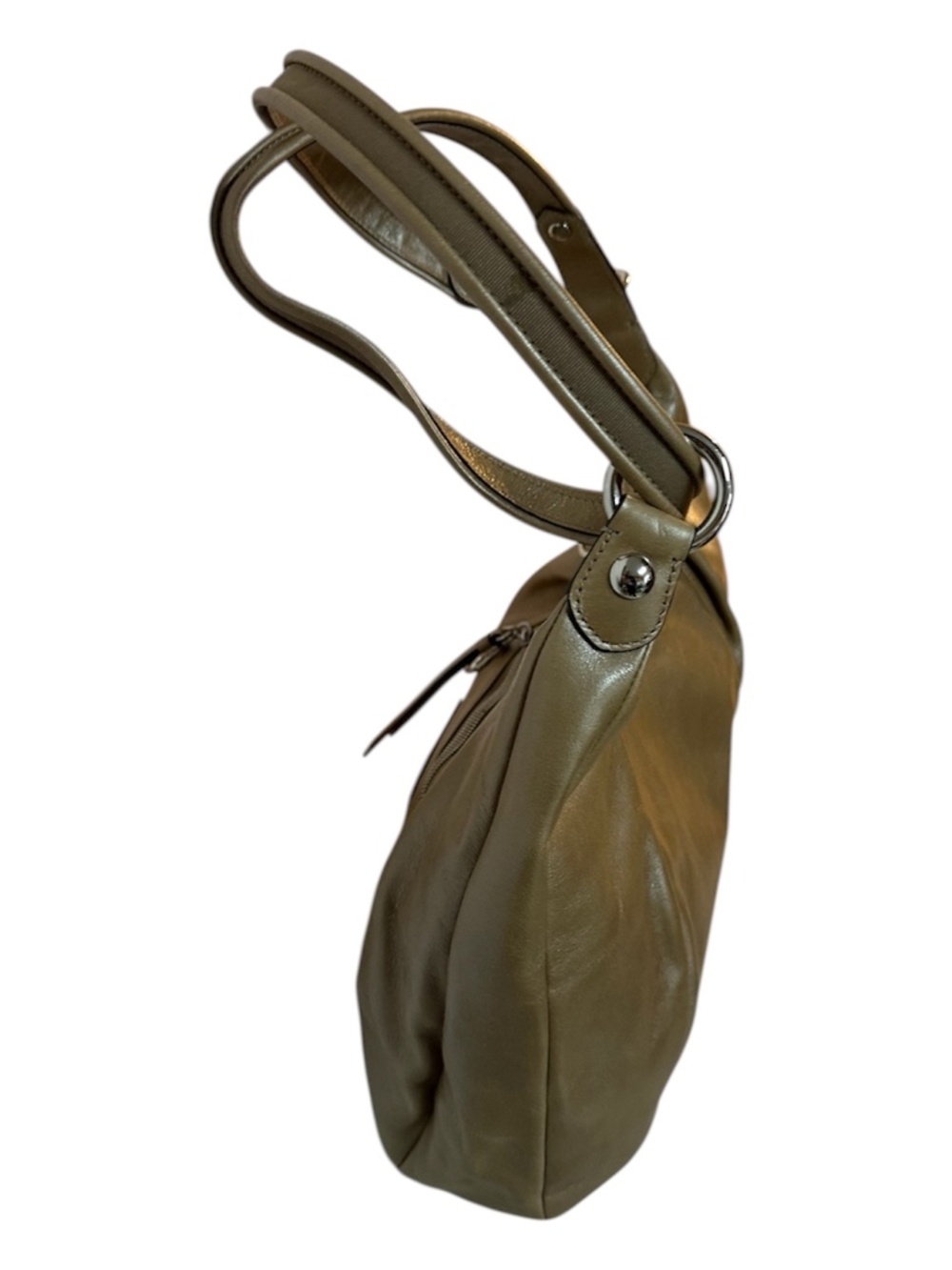 Coach Carly Hobo Bag | Metallic Bronze Leather Shoulder Bag - Picture 3 of 6